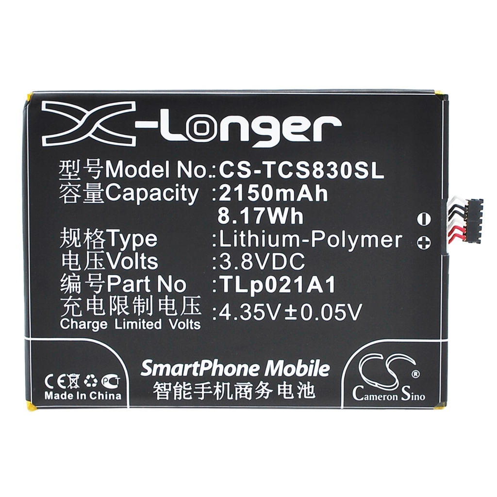Akku yhteensopiva TCL CS-TCS830SL
