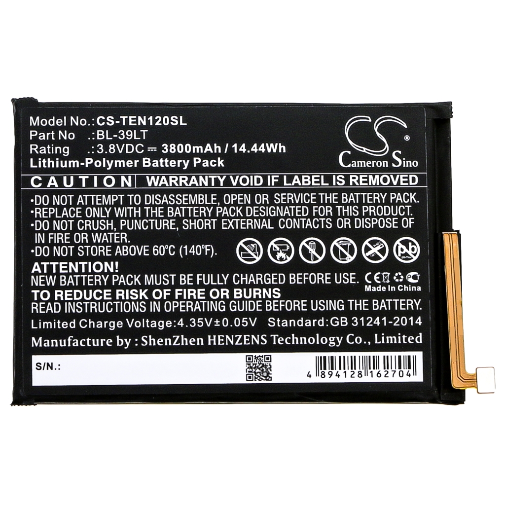 Yhteensopiva akun vaihto Tecno BL-39LT
