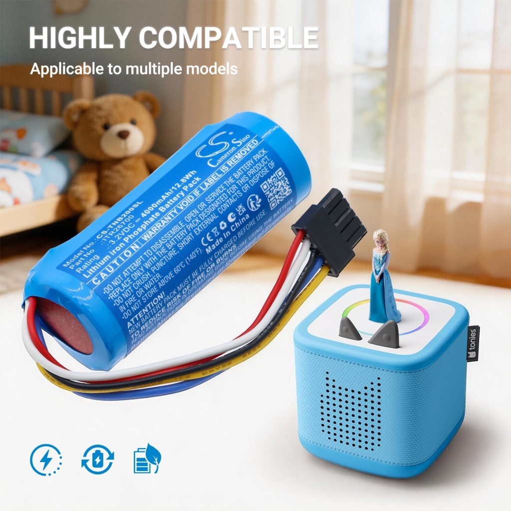 Akku yhteensopiva Tonies CS-TNB200SL