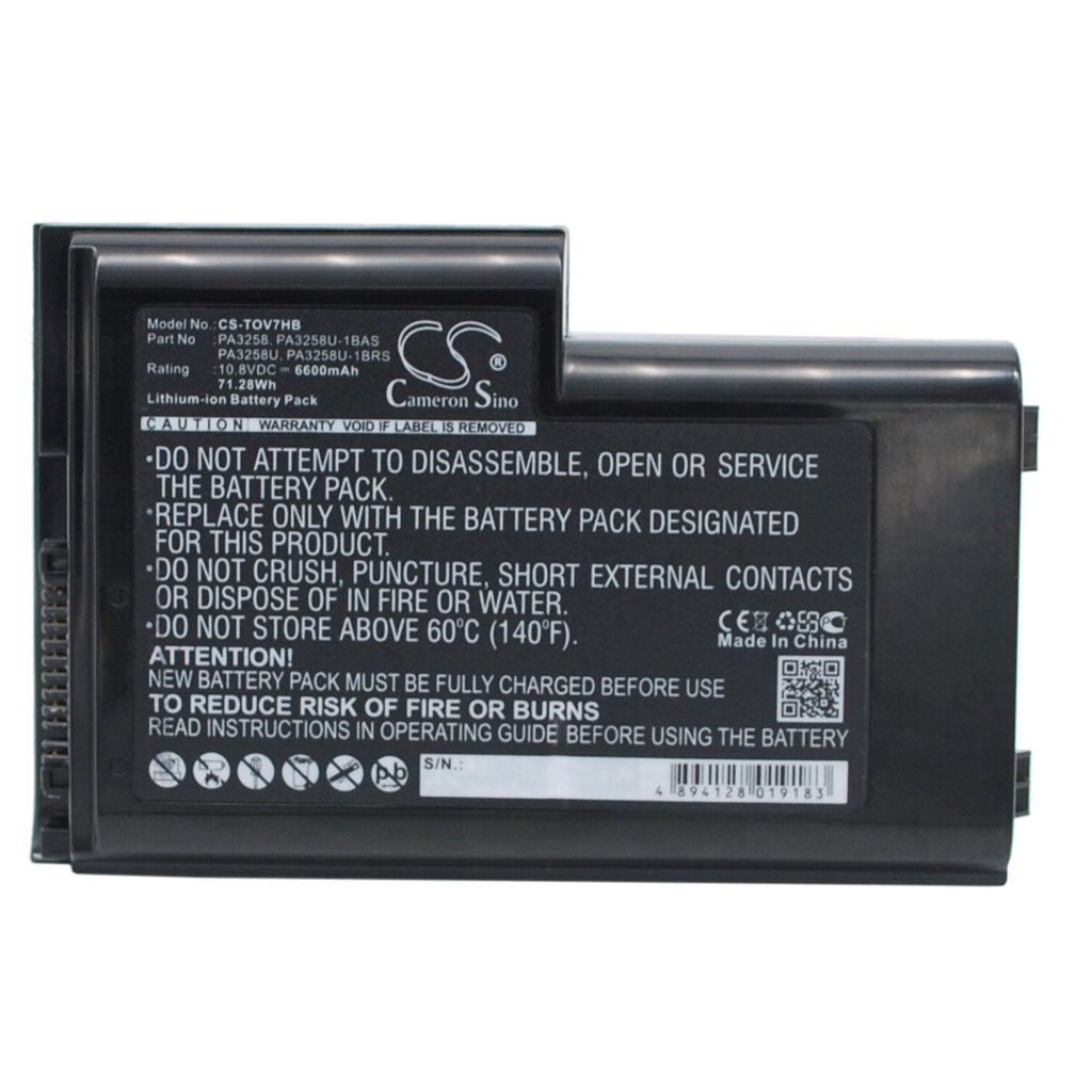 Akku yhteensopiva Toshiba CS-TOV7HB