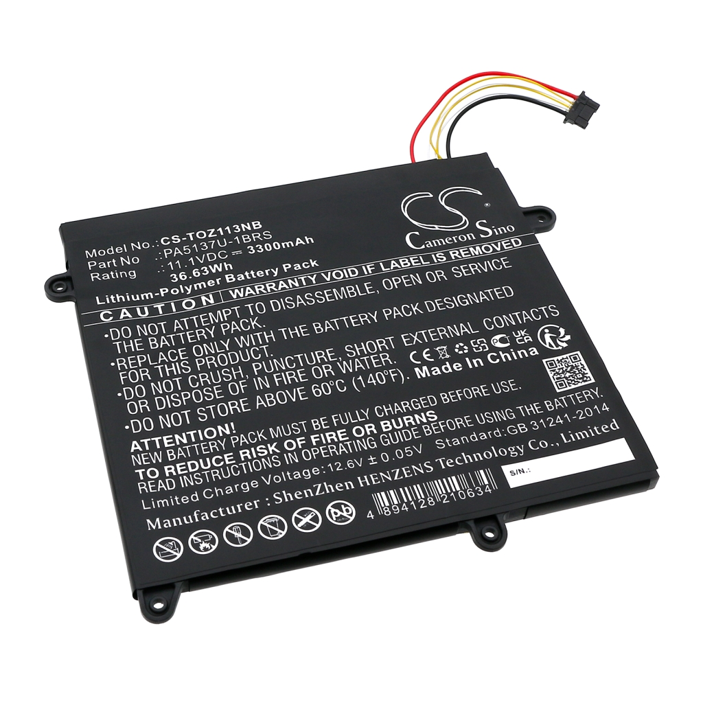 Yhteensopiva akun vaihto Toshiba PA5137U-1BRS