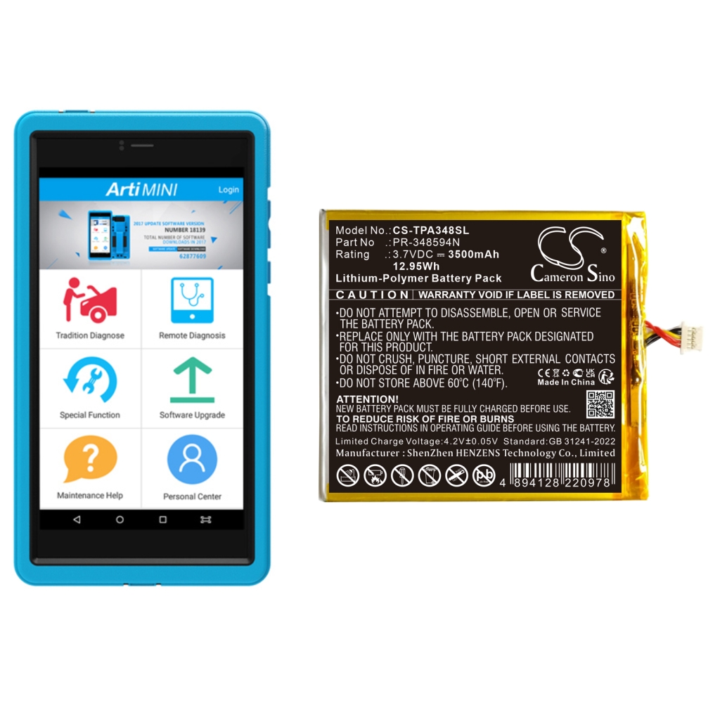 Laitteiden akku Topdon CS-TPA348SL