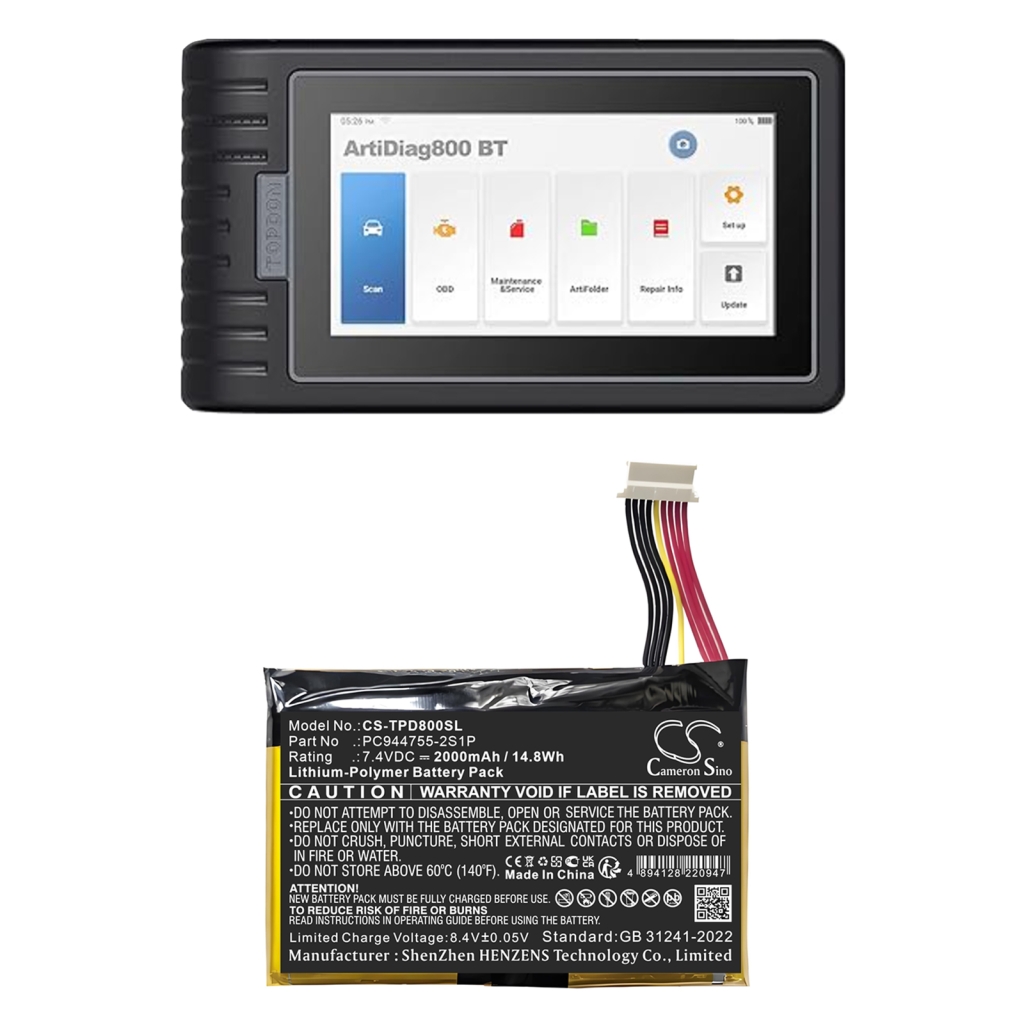 Laitteiden akku Topdon CS-TPD800SL