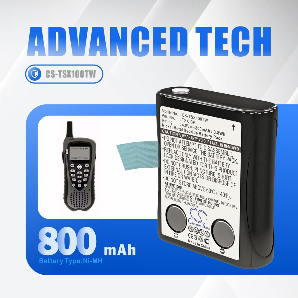 Kaksisuuntaisen radion akku TriSquare CS-TSX100TW