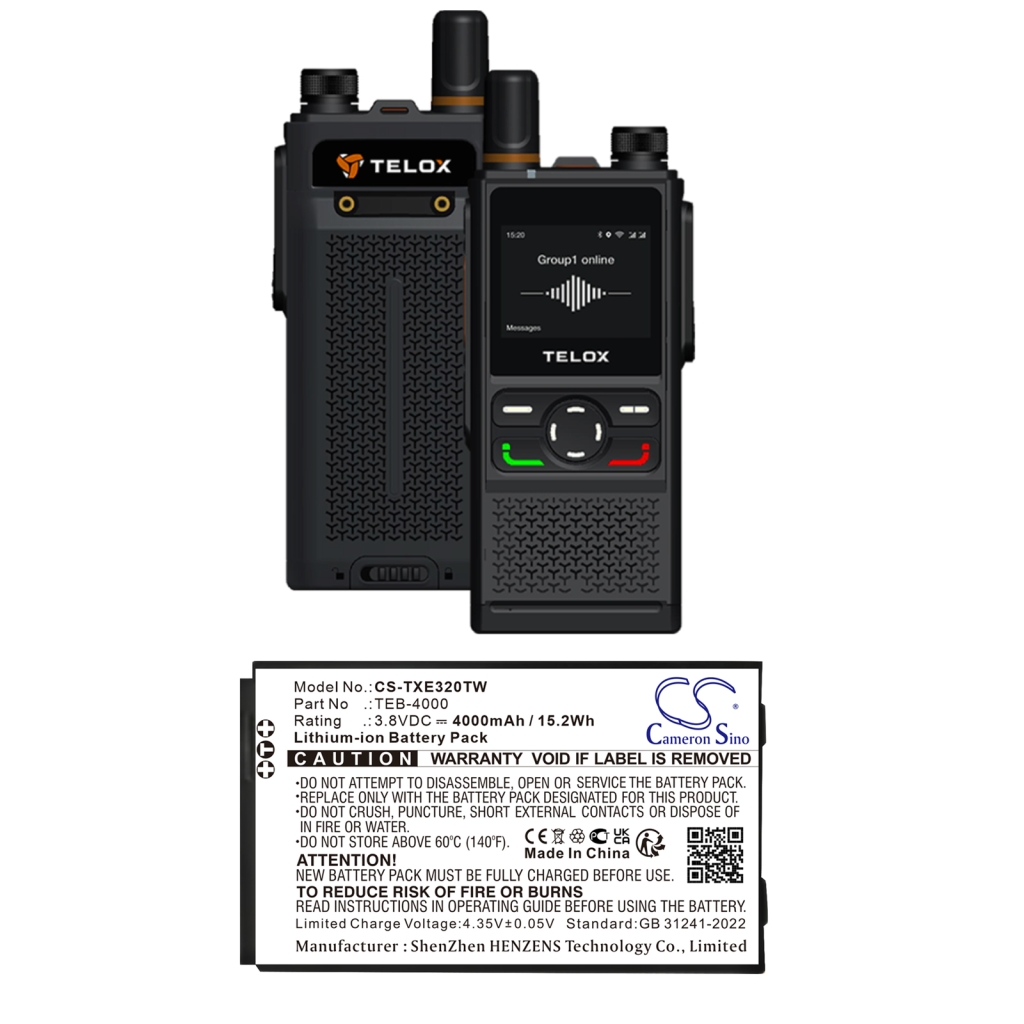 Akut Kaksisuuntaisen radion akku CS-TXE320TW