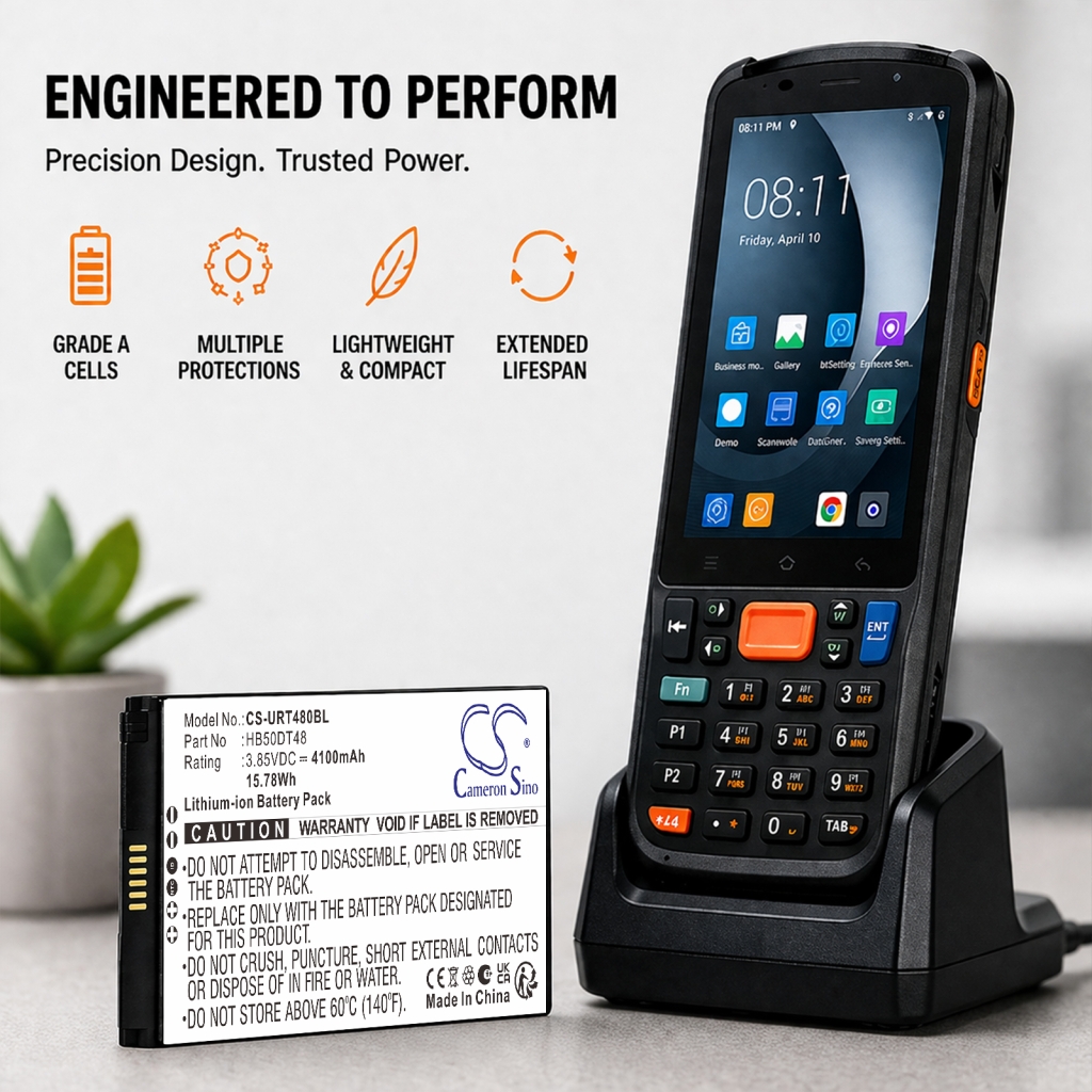 Akku yhteensopiva Urovo CS-URT480BL
