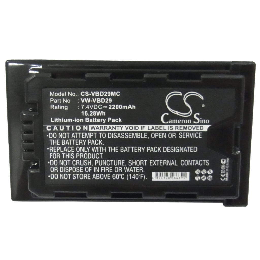 Yhteensopiva akun vaihto Panasonic VW-VBD29