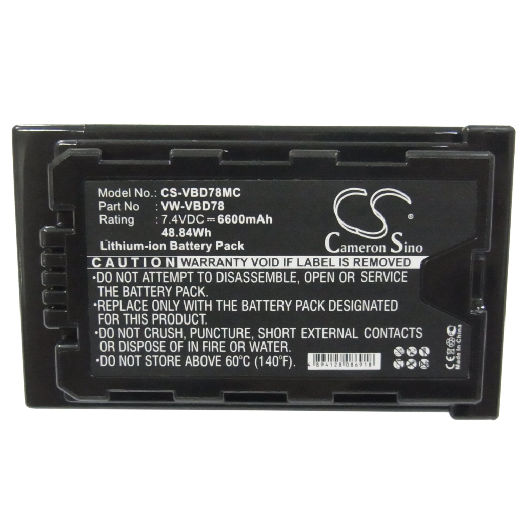 Yhteensopiva akun vaihto Panasonic VW-VBD78