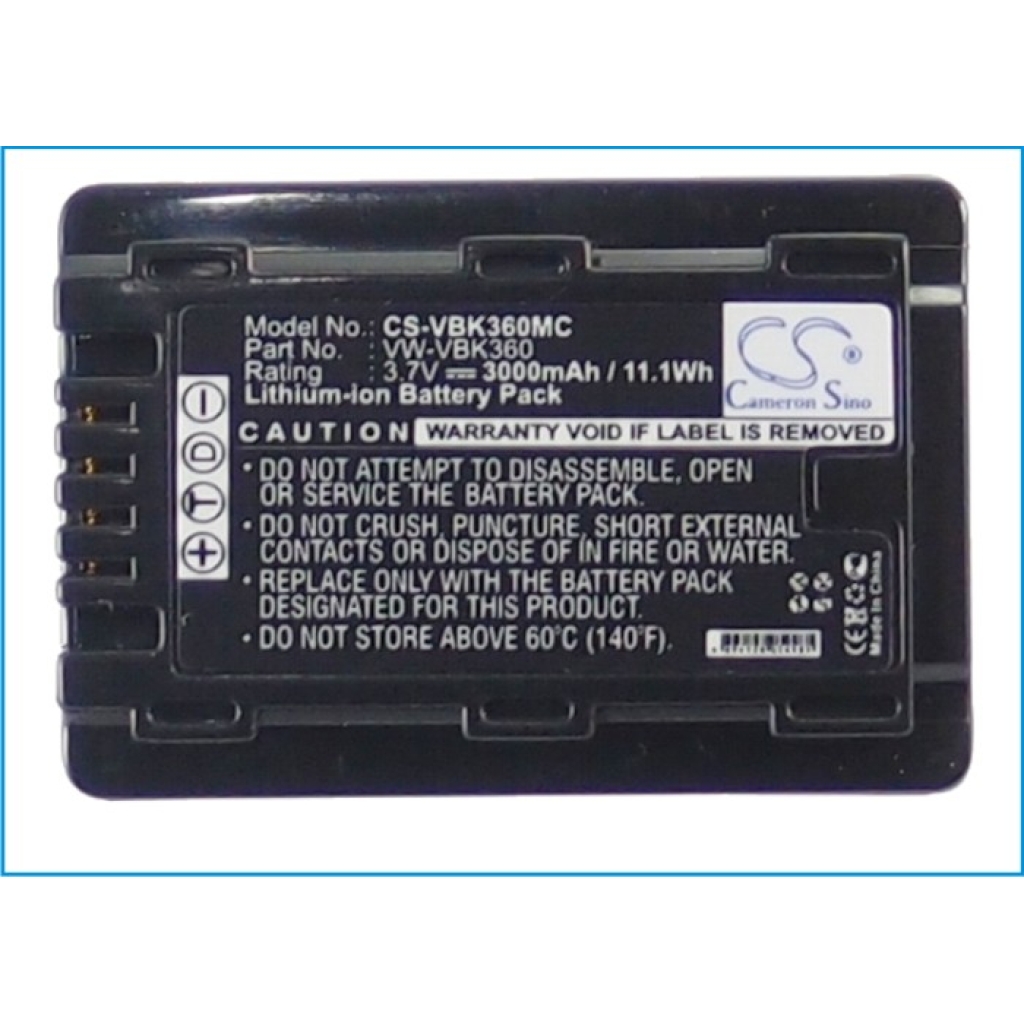 Yhteensopiva akun vaihto Panasonic VW-VBK360