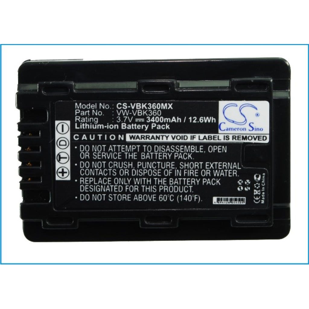 Yhteensopiva akun vaihto Panasonic VW-VBK360