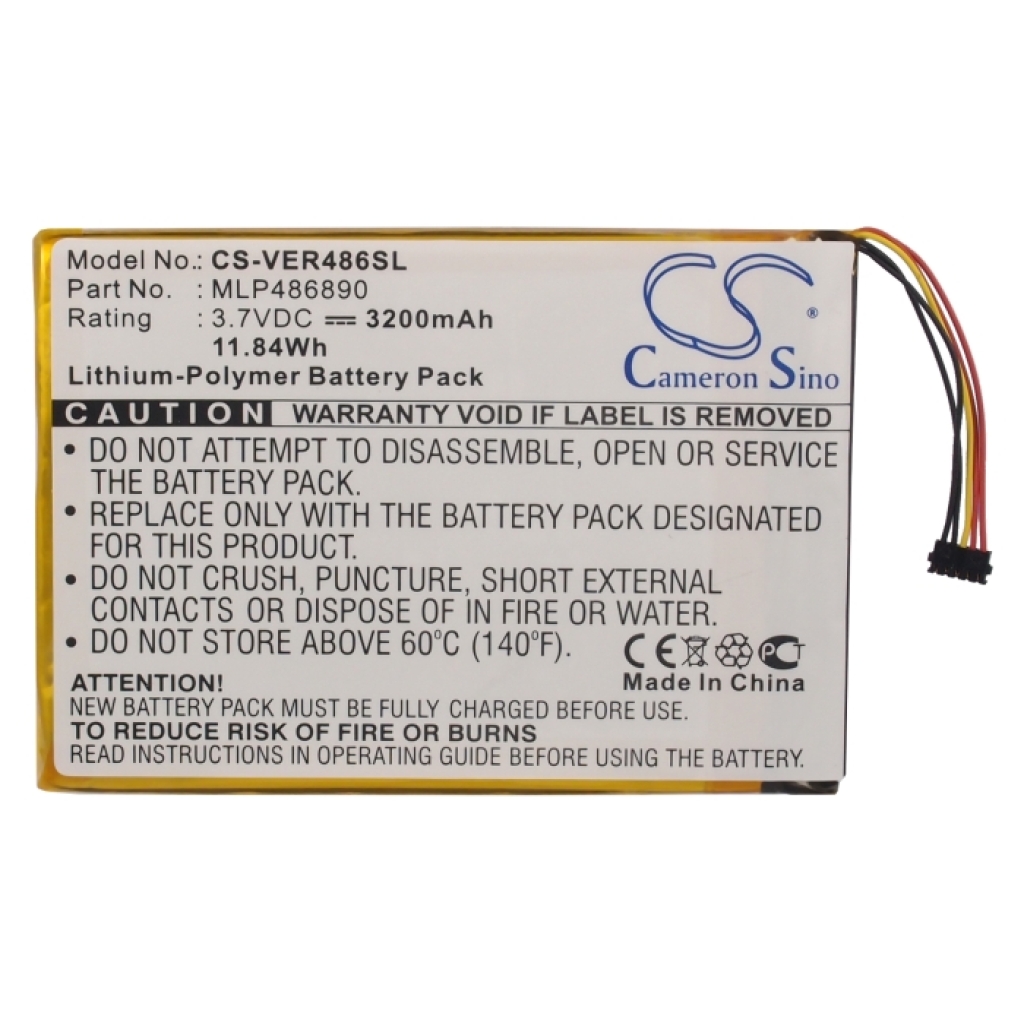 Yhteensopiva akun vaihto ViewSonic MLP486890