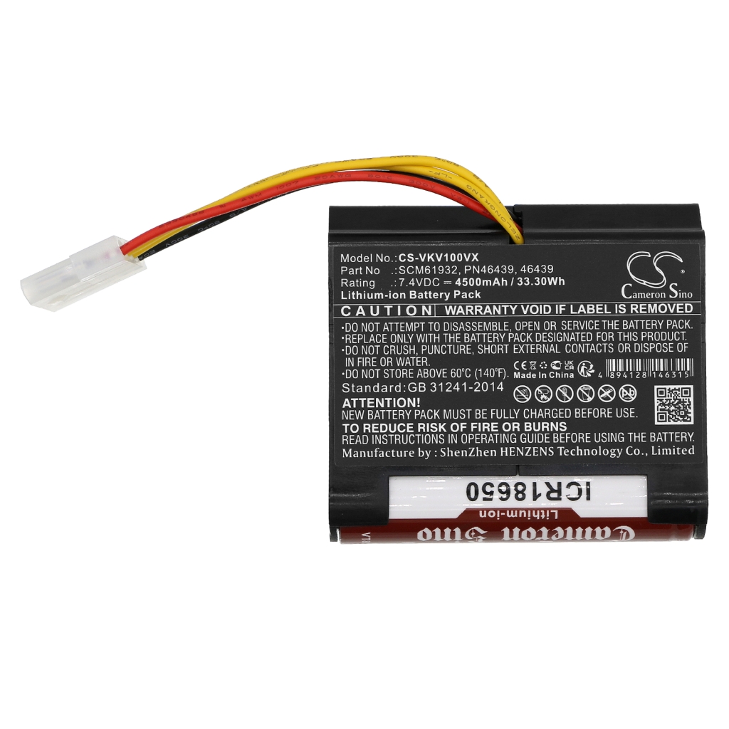 Yhteensopiva akun vaihto Vorwerk 46439,PN46439,SCM61932