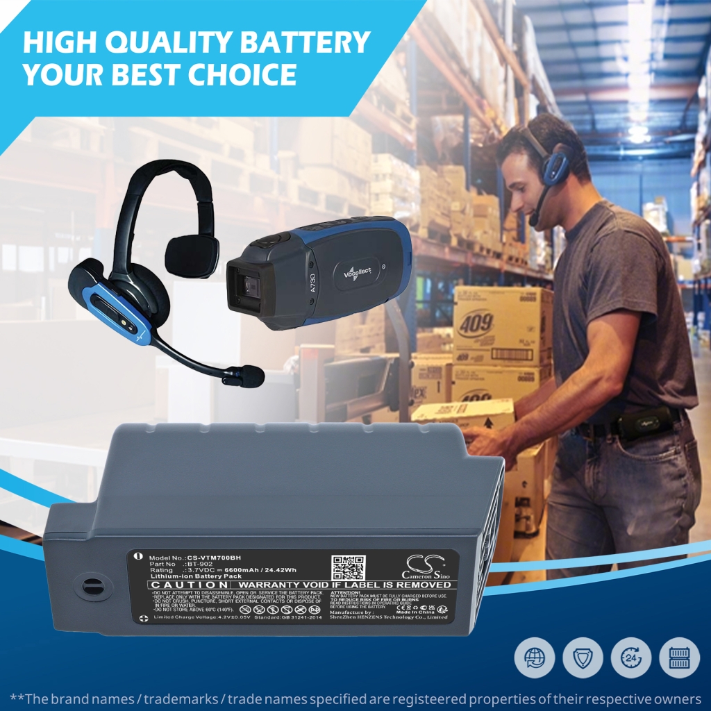 Battery for Vocollect A710