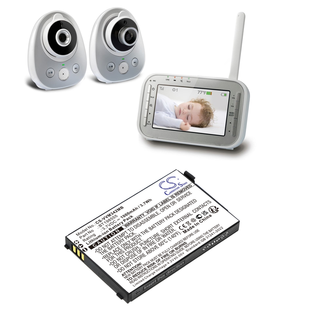 Yhteensopiva akun vaihto Vtech BT198555,BT298555