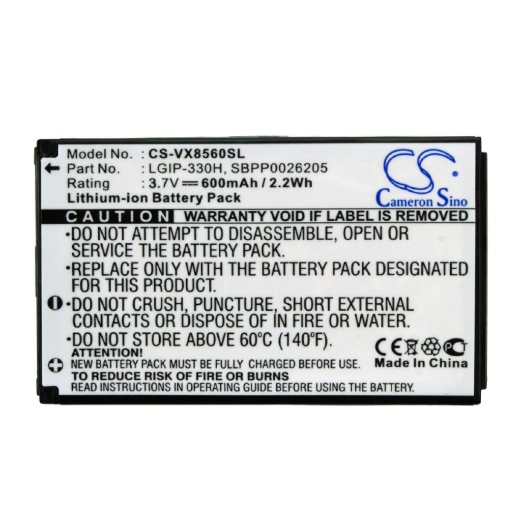 Yhteensopiva akun vaihto LG LGIP-330H,SBPP0026205