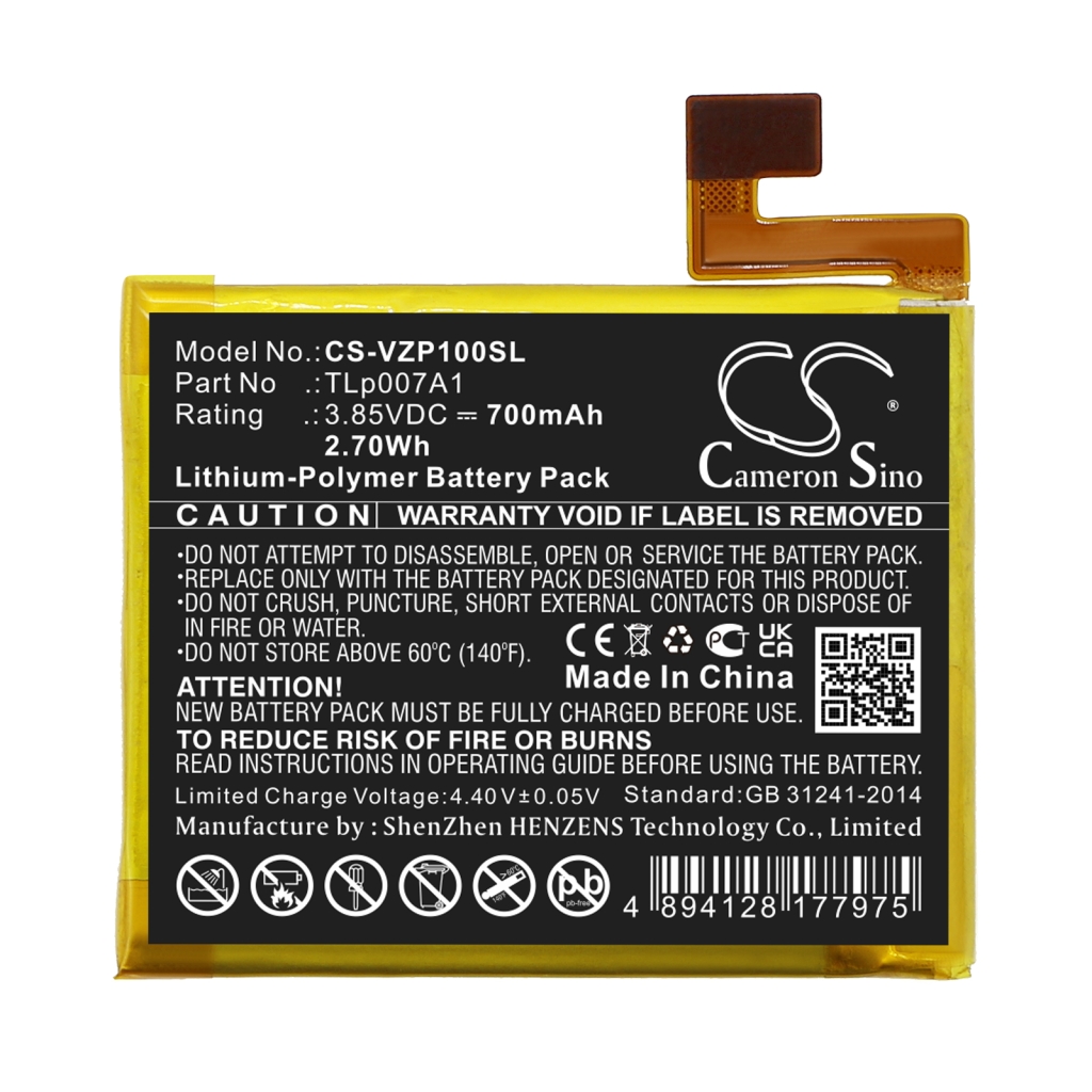 Yhteensopiva akun vaihto Verizon TLP007A1