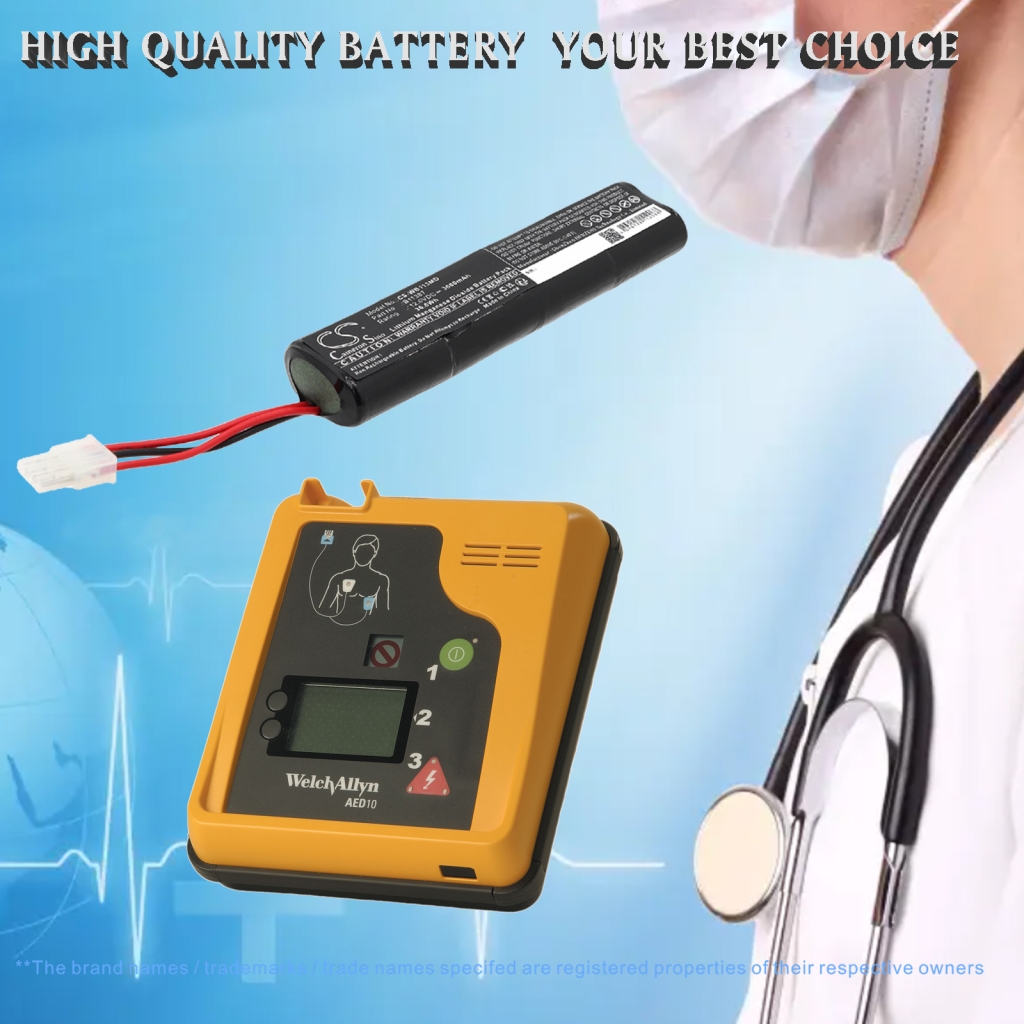Akku yhteensopiva Welch-Allyn Mrl Grason stadler Schiller america Medical research CS-WB113MD