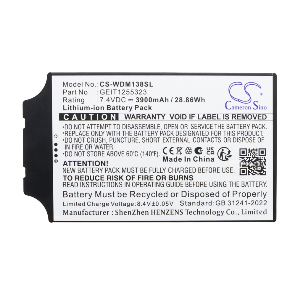 Akku yhteensopiva Ge Waygate CS-WDM138SL