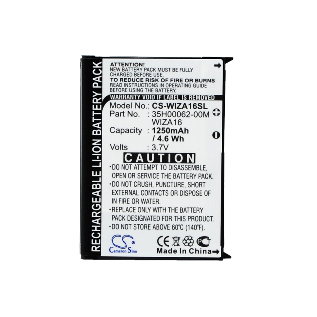 Akku yhteensopiva Vodafone HTC CINGULAR E-Plus O2 Orange T-Mobile COBRA DOPOD ERA i-Mate Qtek CS-WIZA16SL