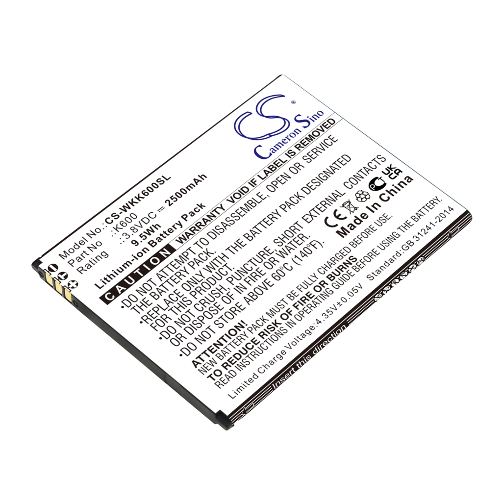 Yhteensopiva akun vaihto Wiko K600