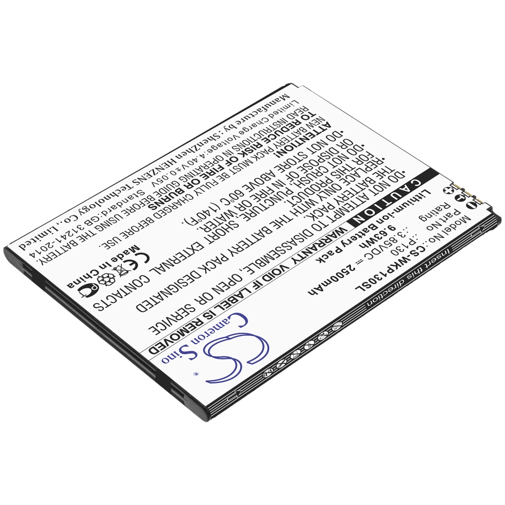 Yhteensopiva akun vaihto Wiko P130