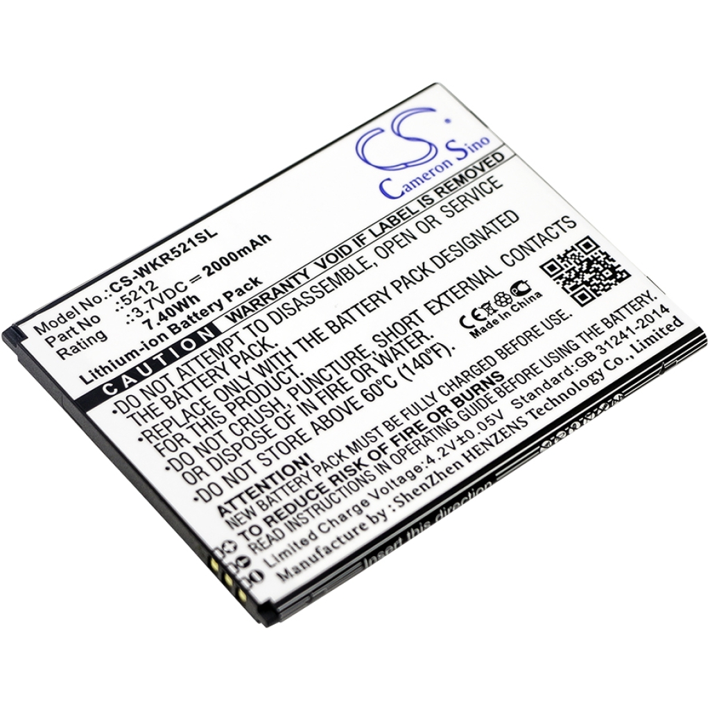 Yhteensopiva akun vaihto Wiko 5212