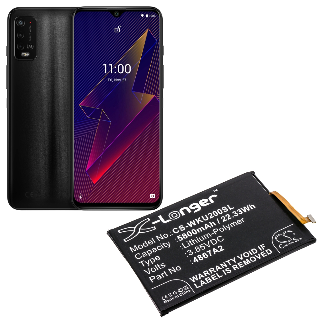 Yhteensopiva akun vaihto Wiko 4867A2