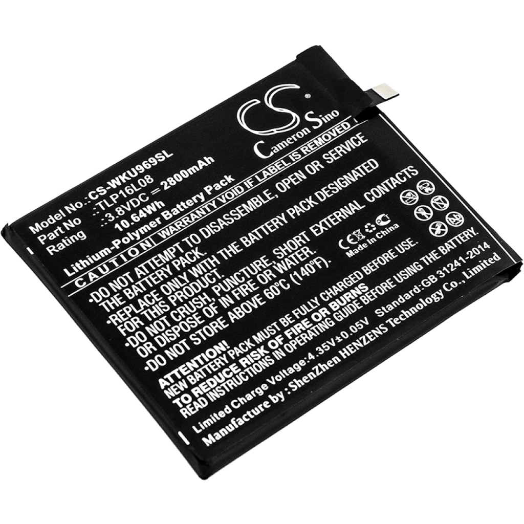 Yhteensopiva akun vaihto Wiko TLP16L08