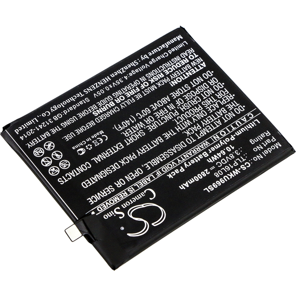 Yhteensopiva akun vaihto Wiko TLP16L08