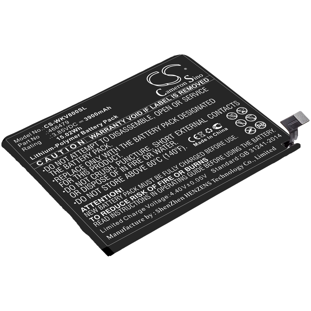 Yhteensopiva akun vaihto Wiko 466479