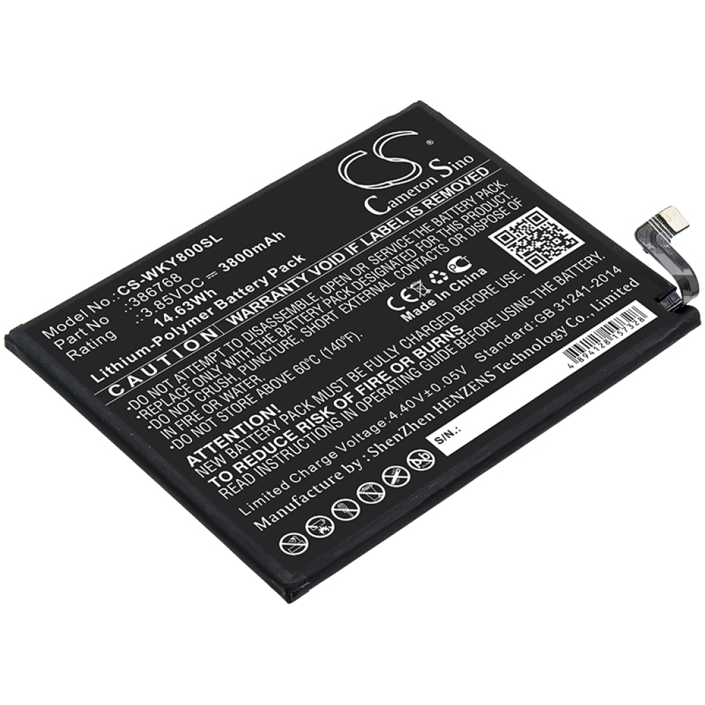 Yhteensopiva akun vaihto Wiko 386768