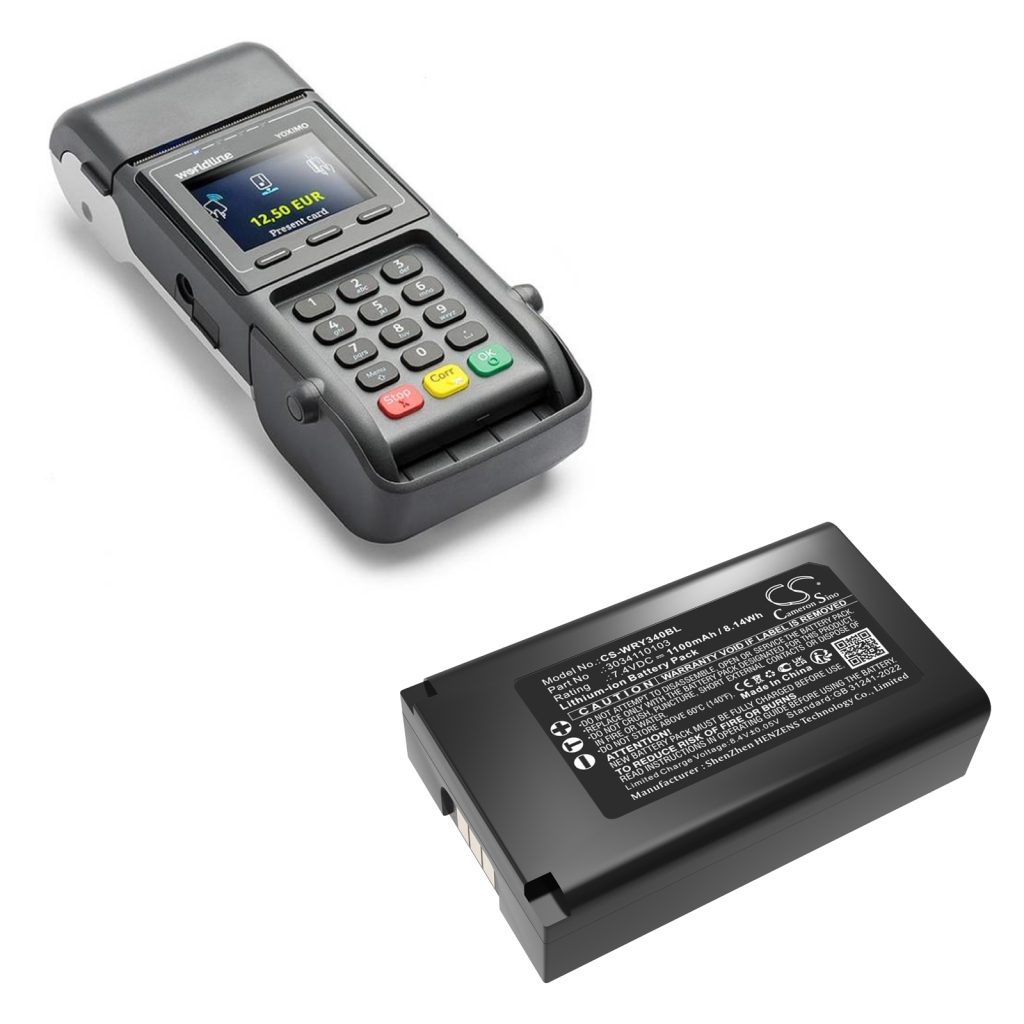 Maksupäätteen akku Worldline Yoximo (CS-WRY340BL)