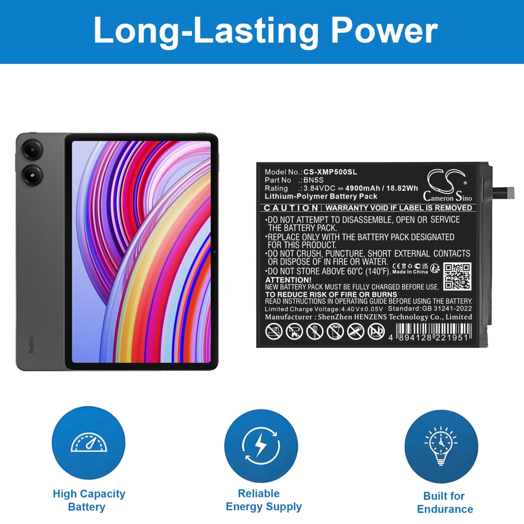 Tabletin akku Redmi CS-XMP500SL