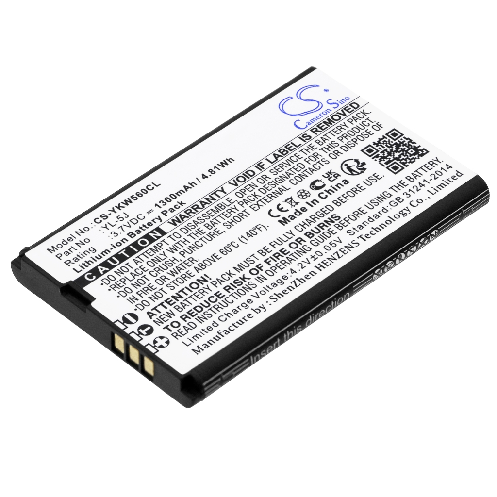 Langattoman puhelimen akku Yealink W76p (CS-YKW560CL)