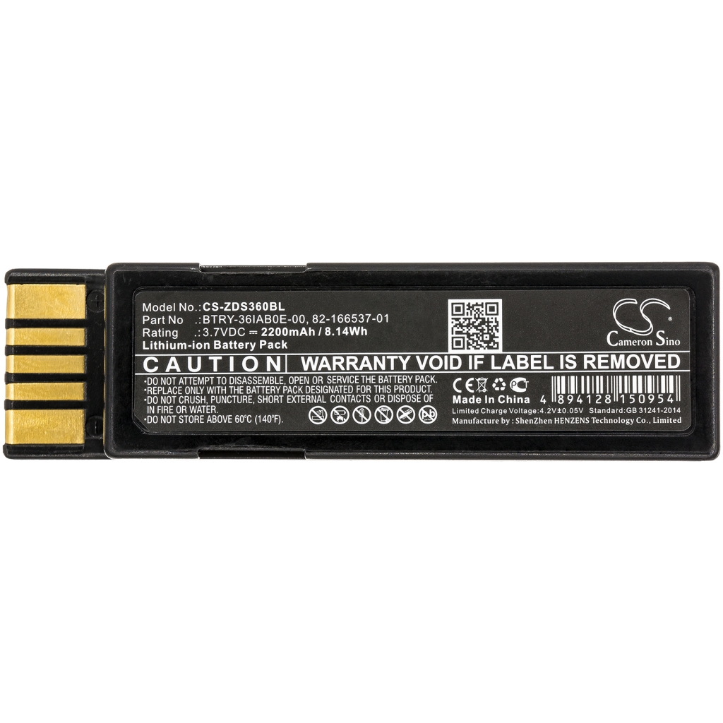 Viivakoodinlukijan akku Zebra CS-ZDS360BL