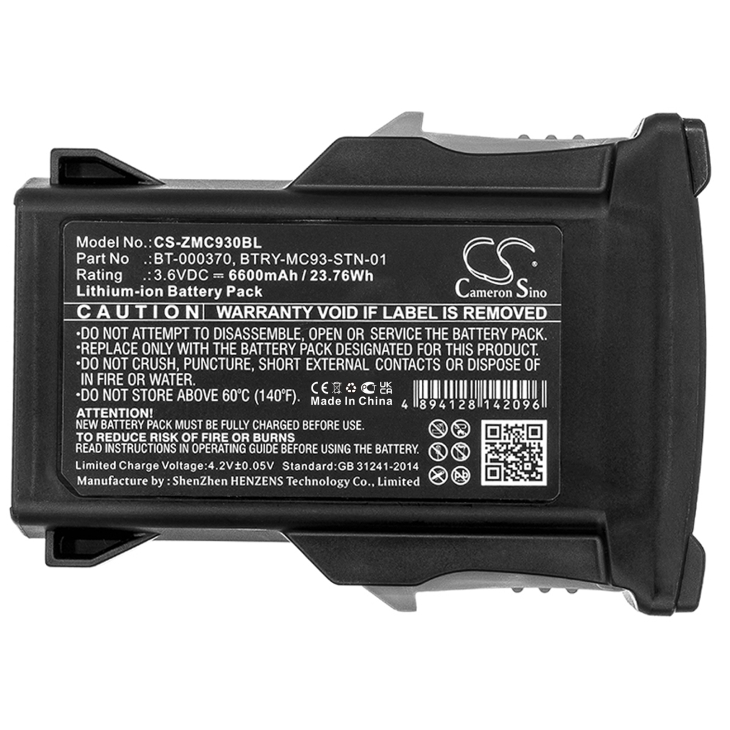 Viivakoodinlukijan akku Zebra CS-ZMC930BL