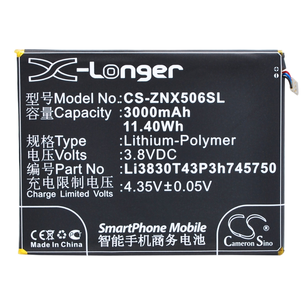 Akku yhteensopiva ZTE CS-ZNX506SL