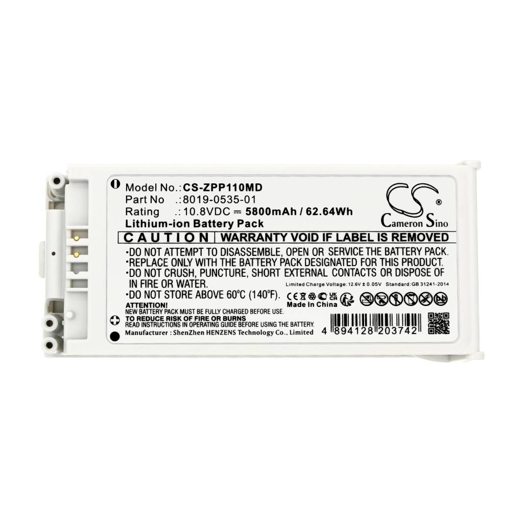 Akku yhteensopiva Zoll CS-ZPP110MD