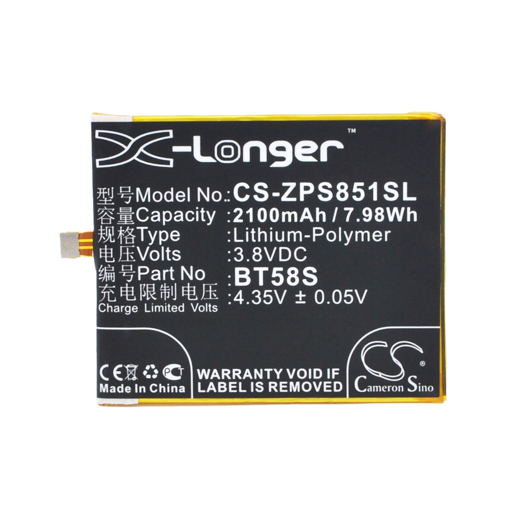 Battery compatible with Zopo CS-ZPS851SL