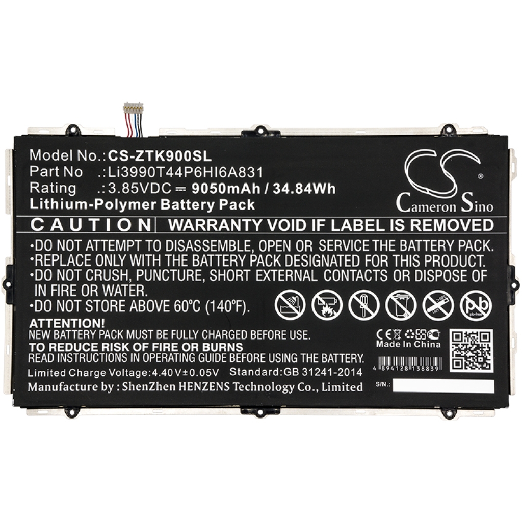 Akut Tabletin akku CS-ZTK900SL