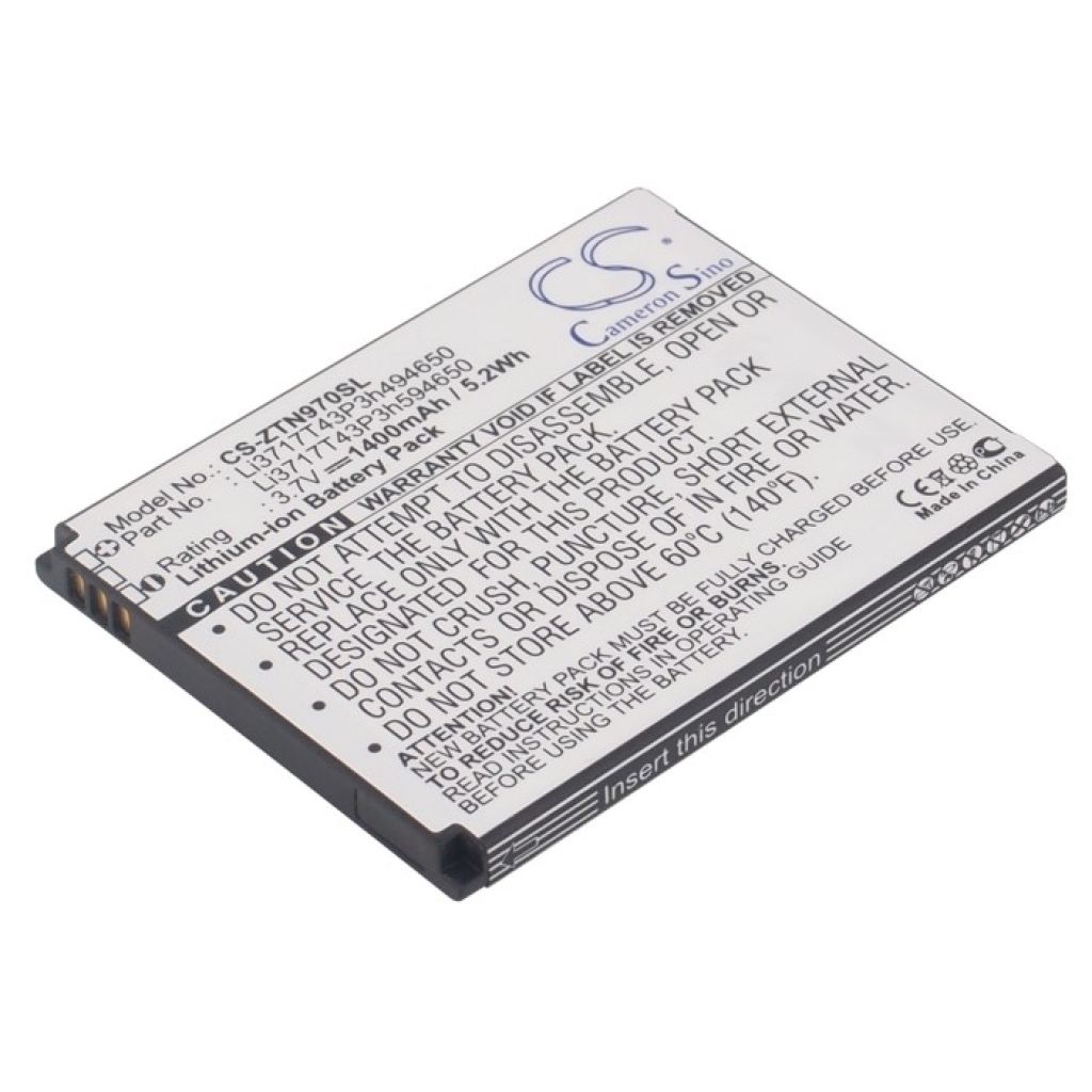 Yhteensopiva akun vaihto ZTE LI3716T42P3H594650,LI3717T43P3H494650,LI3717T43P3H594650