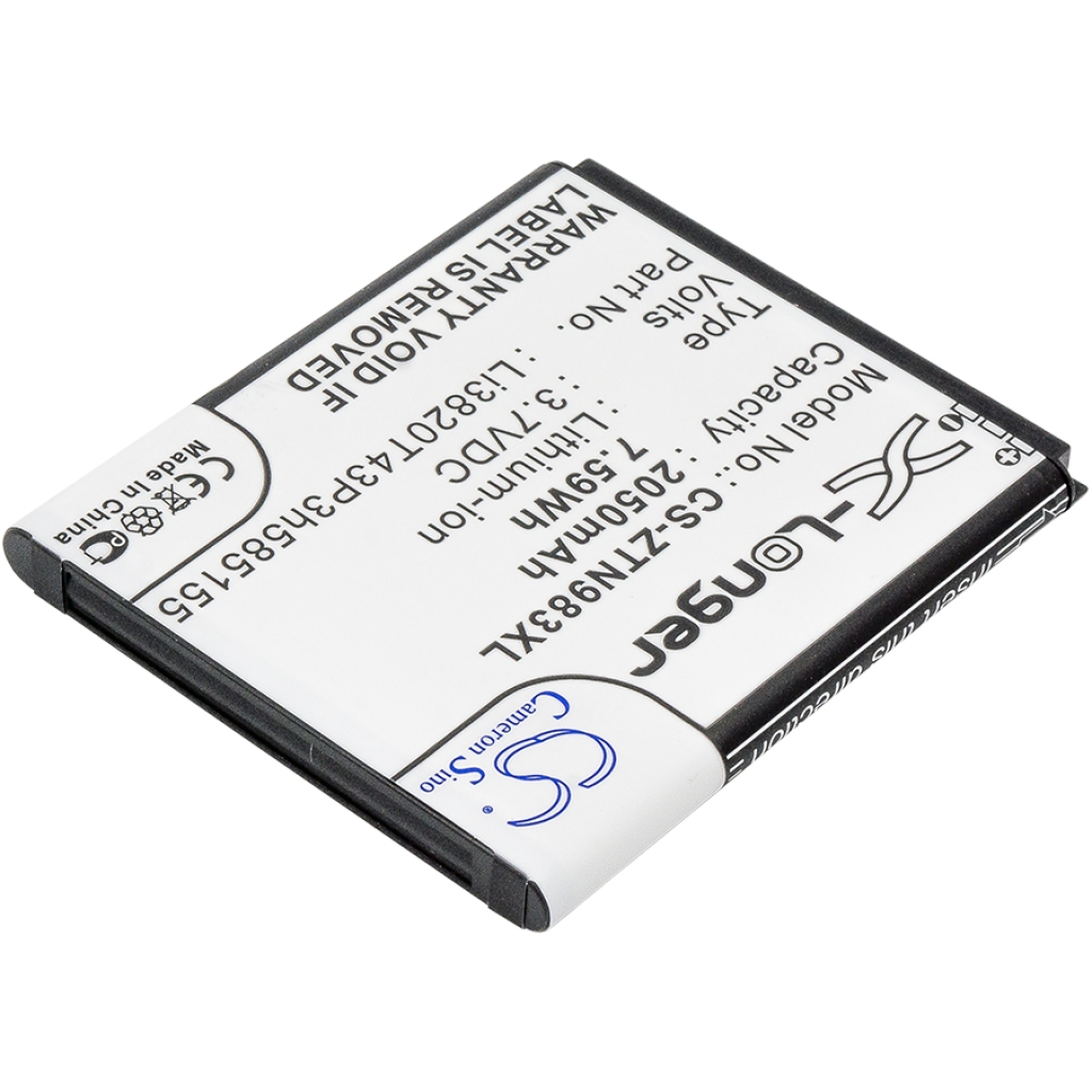 Akku yhteensopiva ZTE CS-ZTN983XL