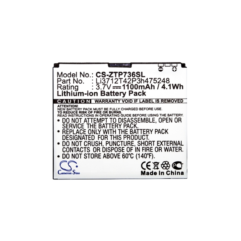 Yhteensopiva akun vaihto Orange LI3712T42P3H475248