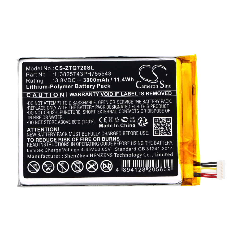 Akut Kotiturvakameran akku CS-ZTQ720SL