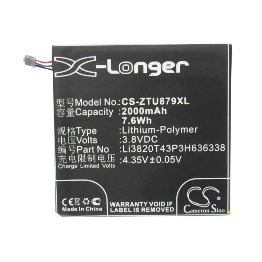 Yhteensopiva akun vaihto ZTE LI3820T43P3H636338,LI3820T43PH636338