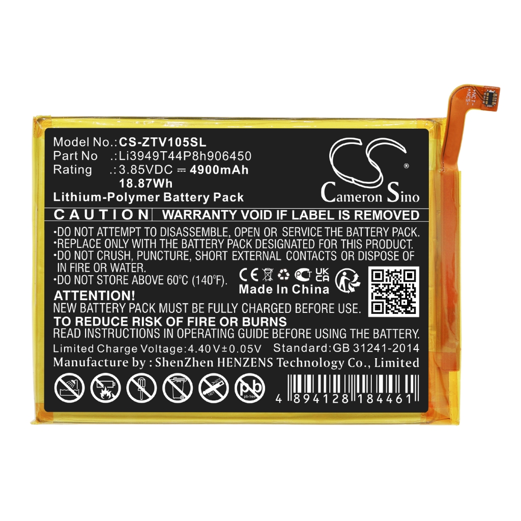 Yhteensopiva akun vaihto ZTE LI3949T44P8H906450