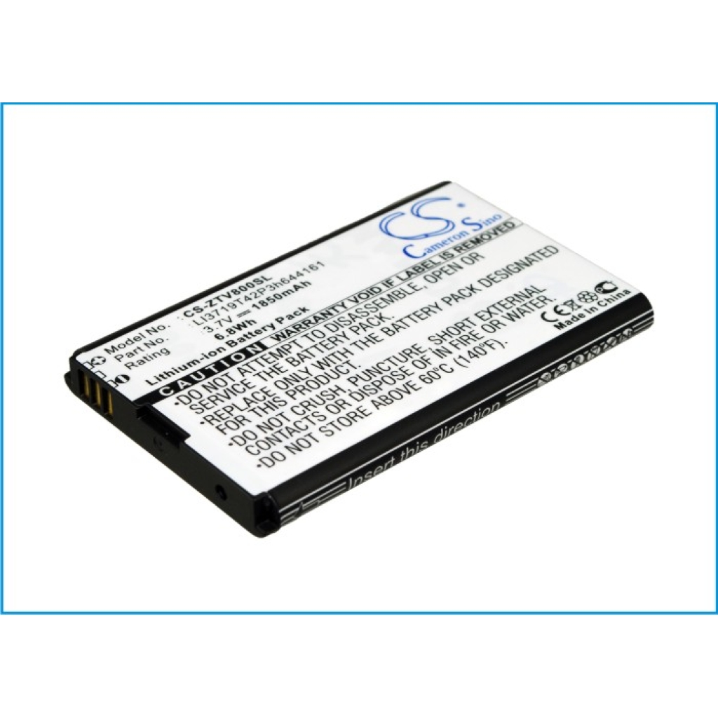 Yhteensopiva akun vaihto ZTE LI3717T42P3H644161,LI3719T42P3H644161