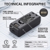 Laturit yhteensopiva Insta360 DF-NTX410MU